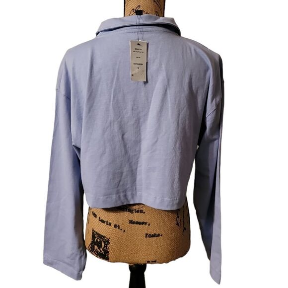 COTTON ON BODY WOMEN'S POLO LONG SLEEVE TOP BLUE SIZE S - Picture 4 of 8